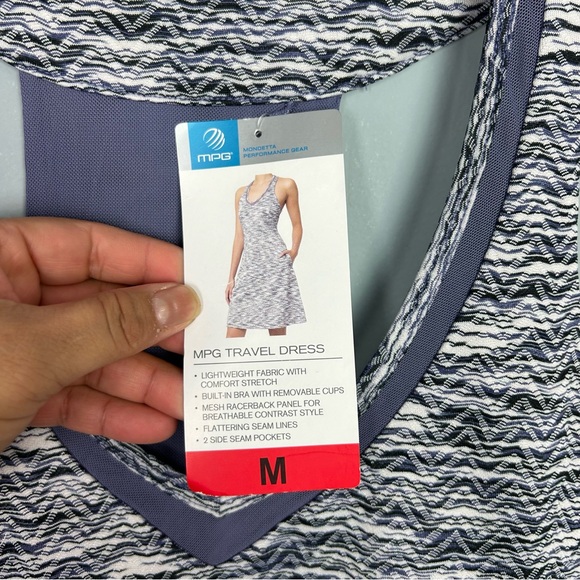 mondeta performance gear MPG ladie’s travel dress size M purple gray combo NWT - Picture 13 of 15